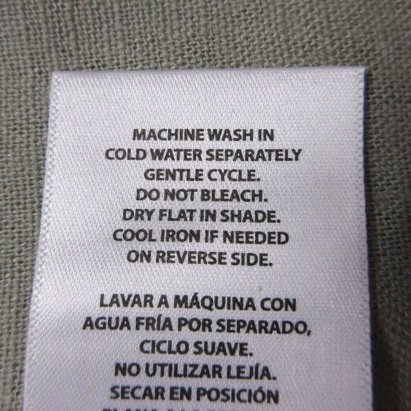 BUFFALO DAVID BITTON Linen Blend Button Front Shirt XXL Olive Green Top 2XL NWT - Picture 7 of 10